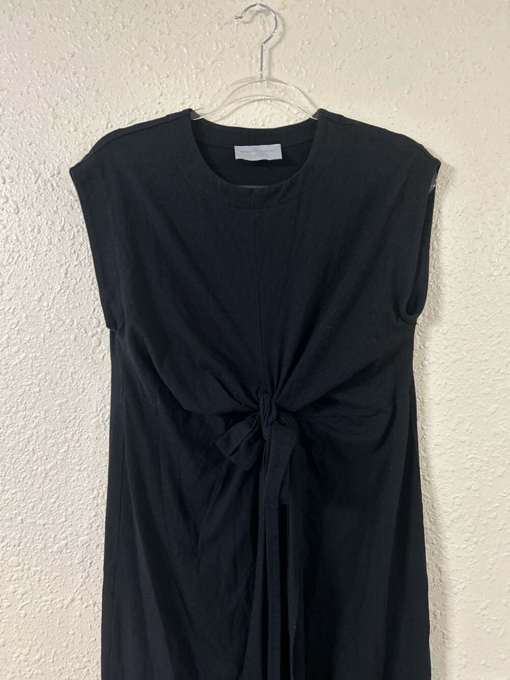 Modern Citizen Black Tie-Front Midi Dress Size Medium